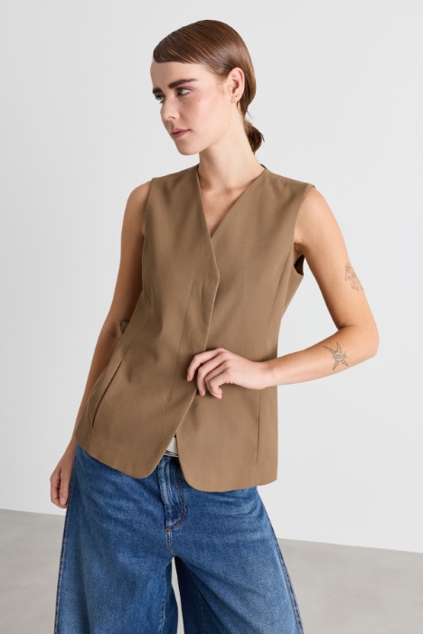 Semi-fitted single-breasted waistcoat - Intrend