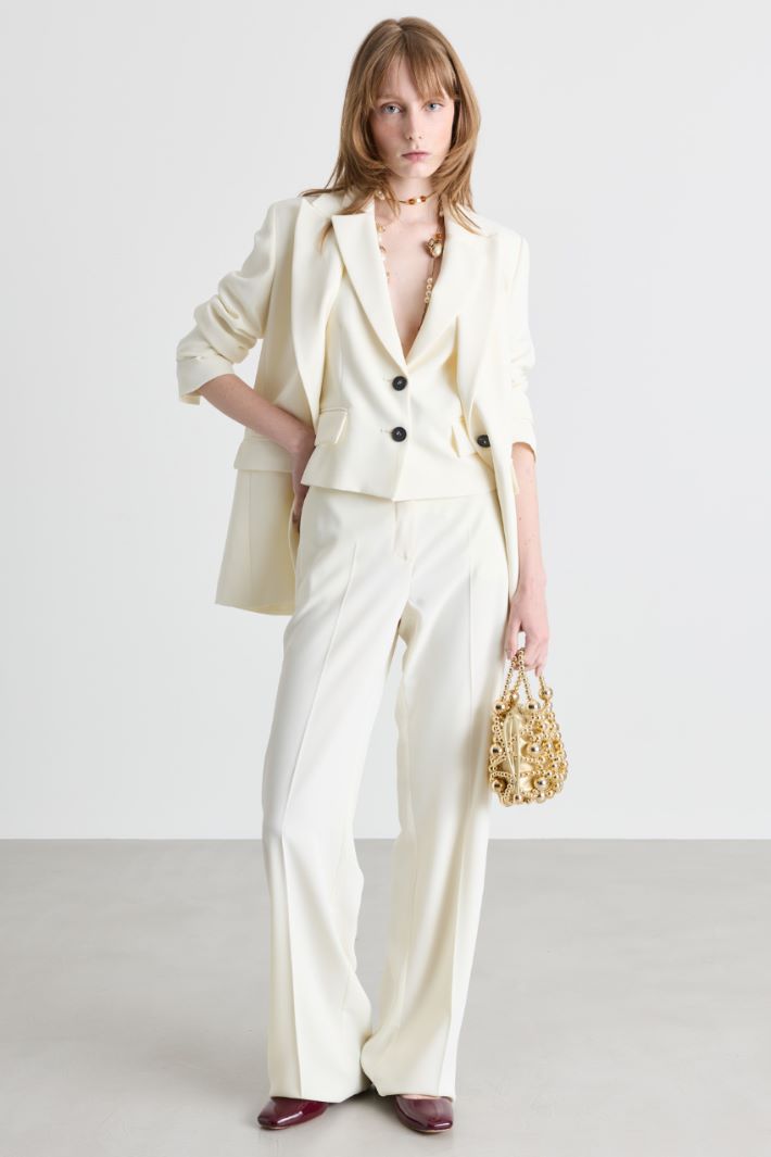 Matte Satin Waistcoat - WHITE - Intrend