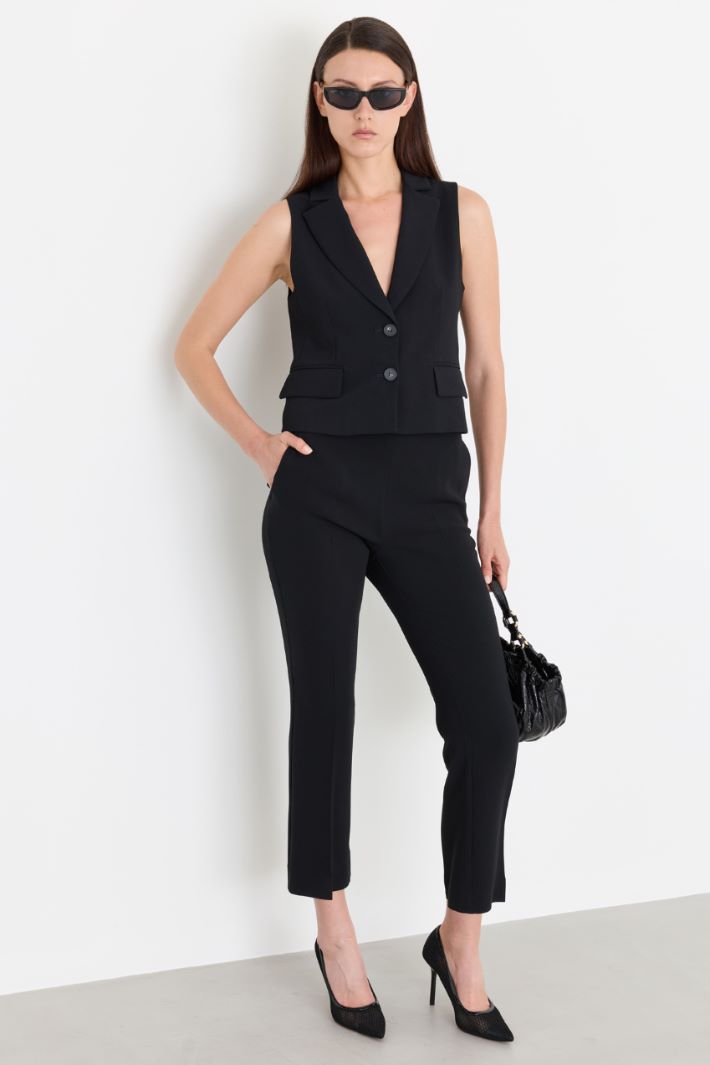 Gilet in raso opaco - NERO - Intrend