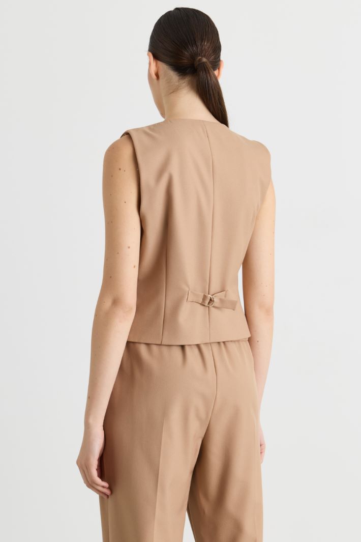 Gilet in twill stretch - CAMMELLO - Intrend - 4