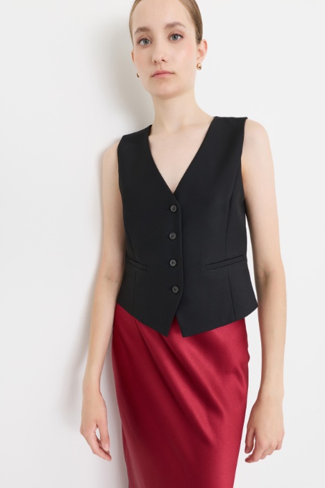 Gilet in twill stretch - Intrend