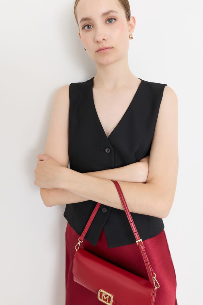 Gilet in twill stretch - NERO - Intrend - 3