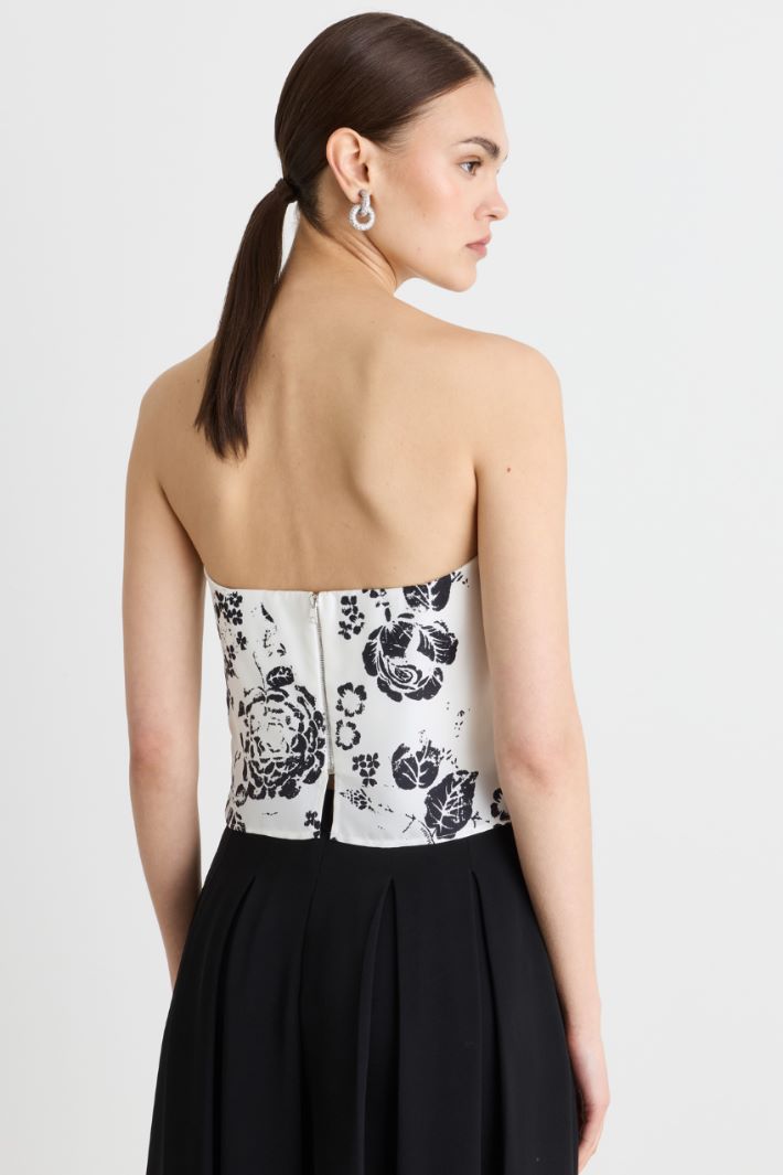 Top bustier stampata - BIANCO - Intrend - 4