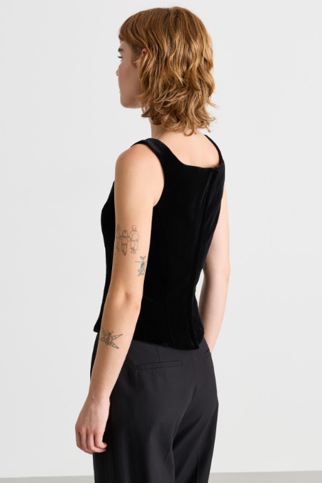 Top bustier in velluto