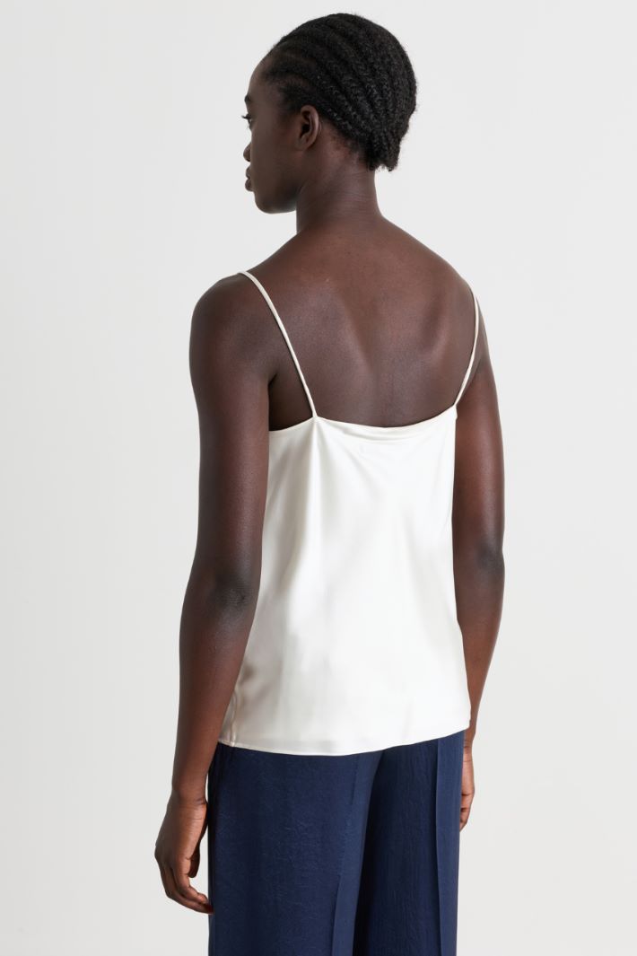 Satin top - WHITE - Intrend - 4