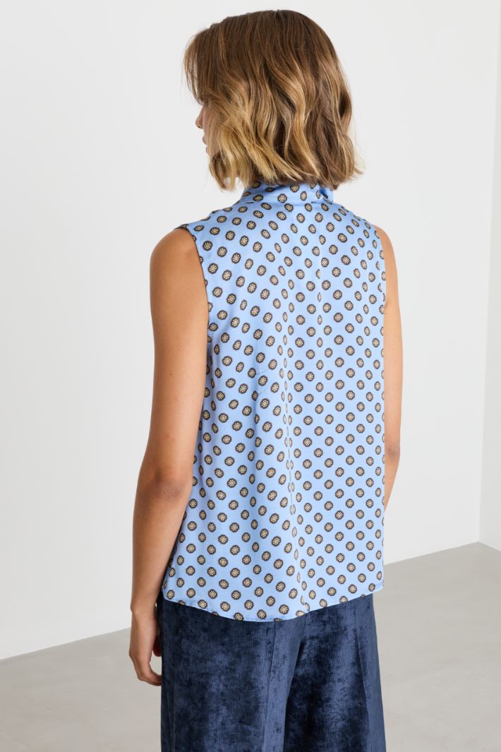 Top in raso stampato - AZZURRO - Intrend - 4