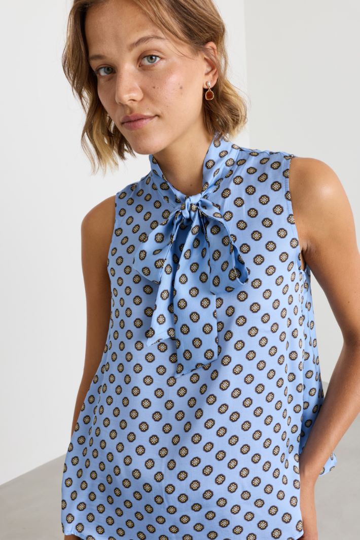 Top in raso stampato - AZZURRO - Intrend - 3