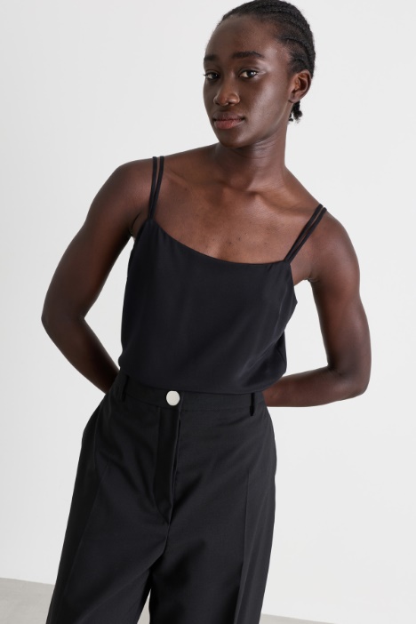 Stretch crepe de chine top - Intrend