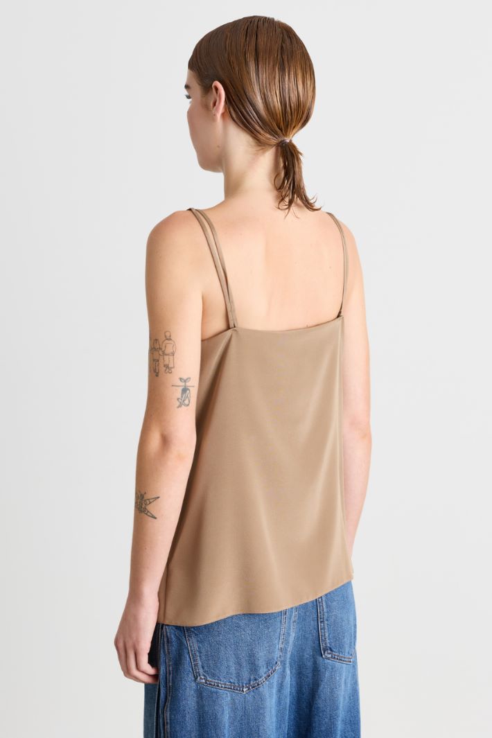 Top in crepe de chine stretch - CAMMELLO - Intrend - 4