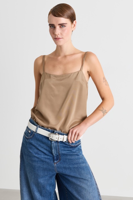 Top in crepe de chine stretch - Intrend