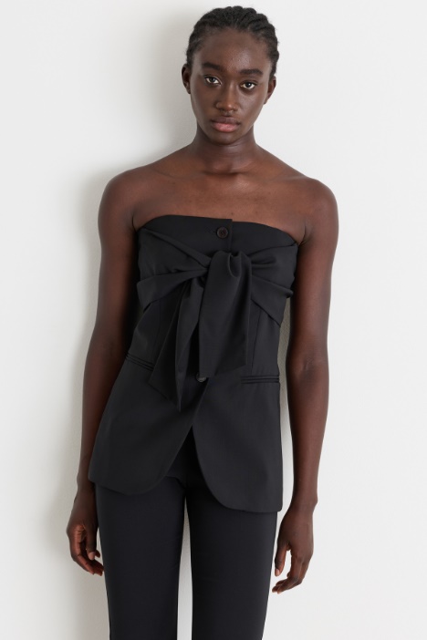 Couture bow-detail bustier top - Intrend