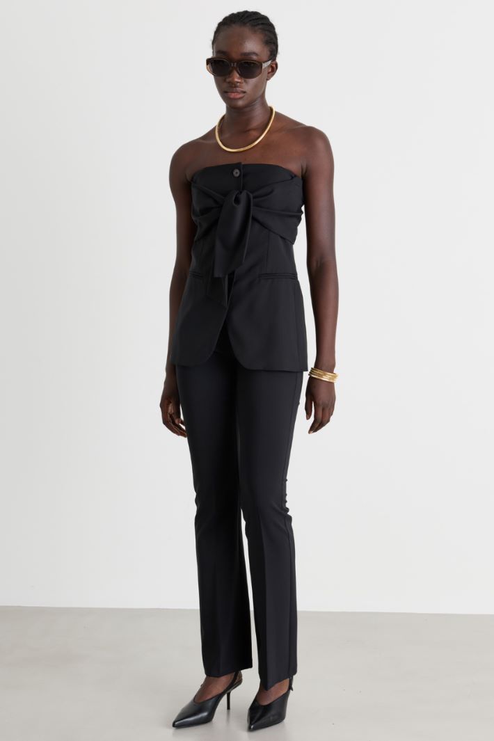 Couture bow-detail bustier top - BLACK - Intrend