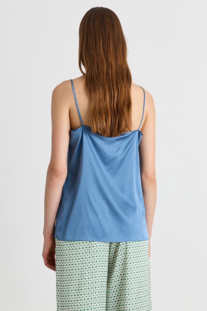 Top a V in raso - AZZURRO - Intrend - 4