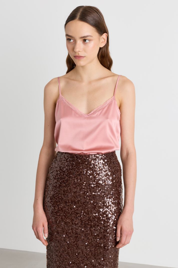 Top a V in raso - ROSA - Intrend - 2