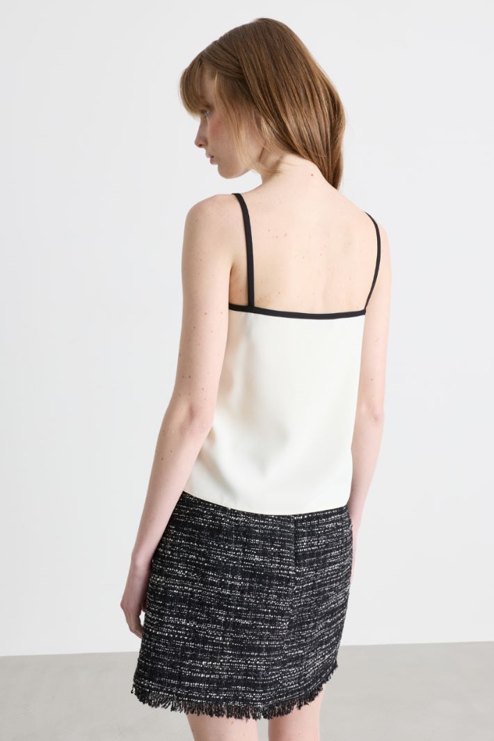 Contrast-strap slip top - WHITE - Intrend - 4