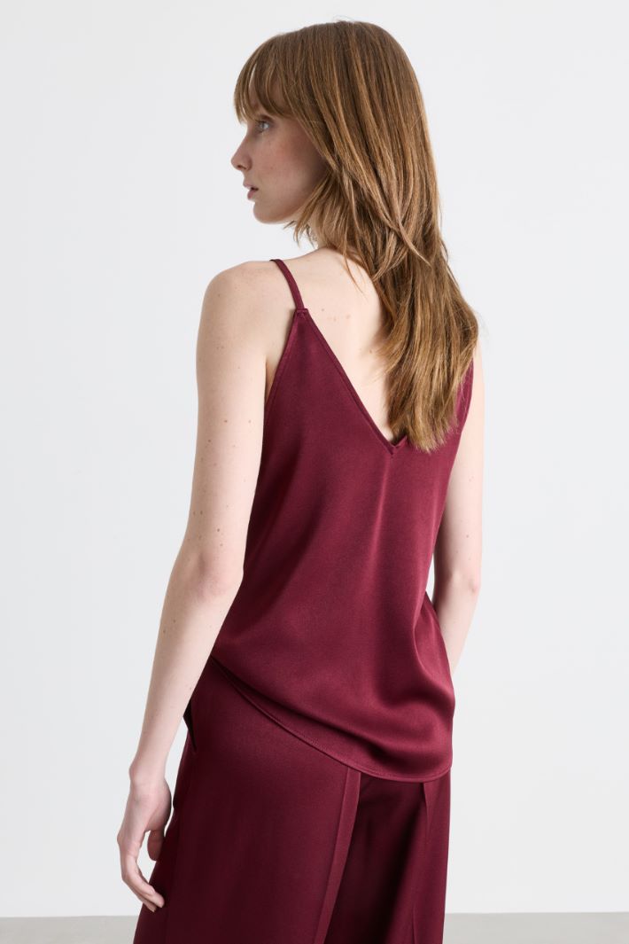 V-neck top - BORDEAUX - Intrend - 4