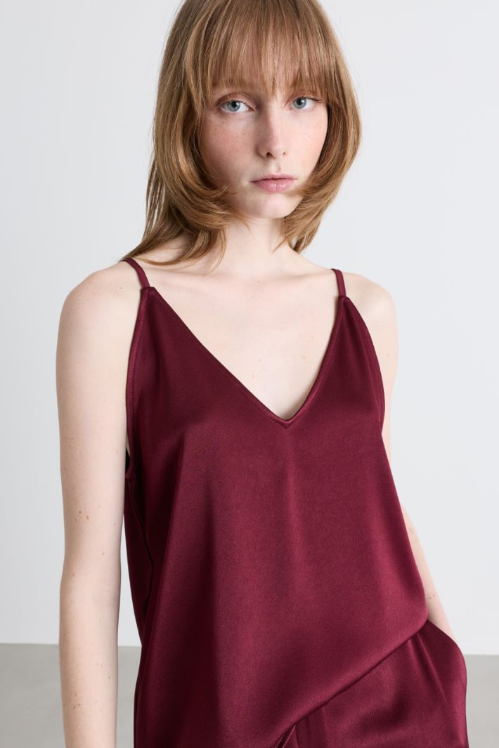 V-neck top - BORDEAUX - Intrend - 3