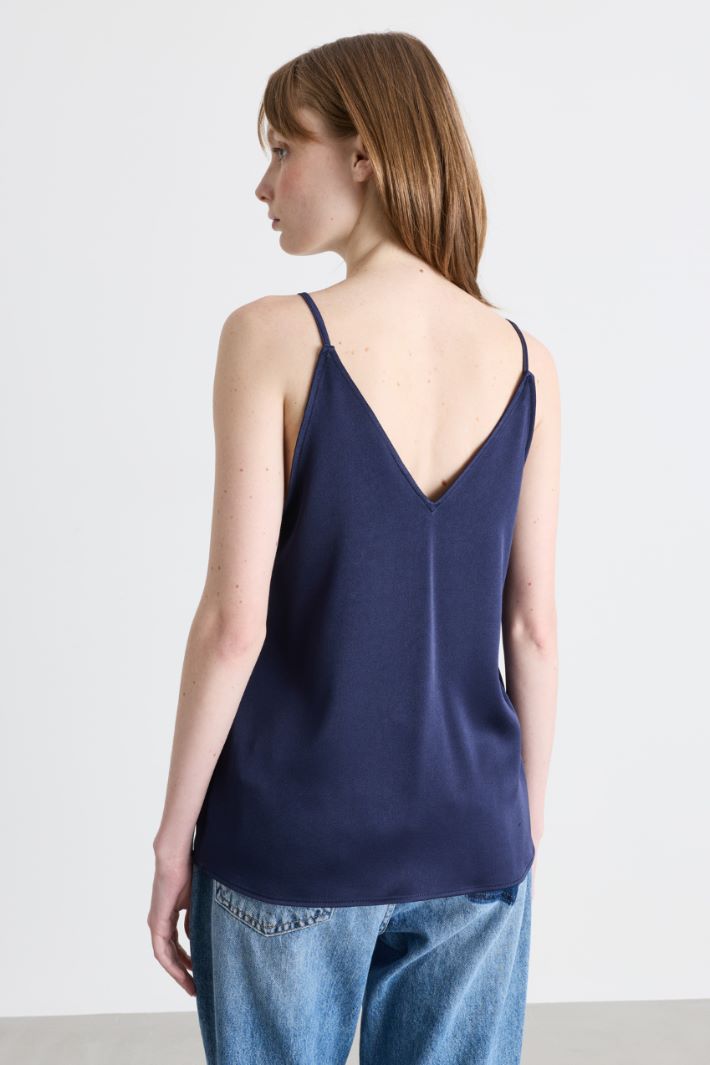 Top con scollo a V - BLU - Intrend - 4