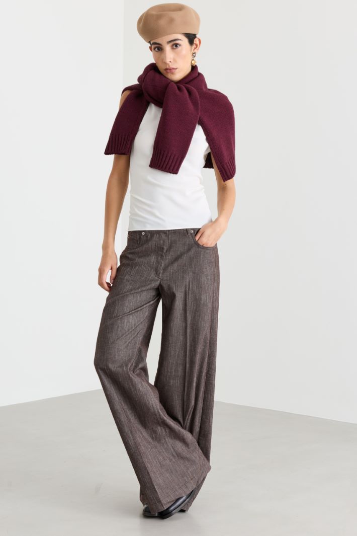 Top in crepe de chine - BIANCO - Intrend