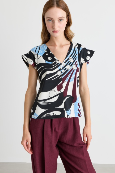 Ruffle-Trimmed Top - Intrend