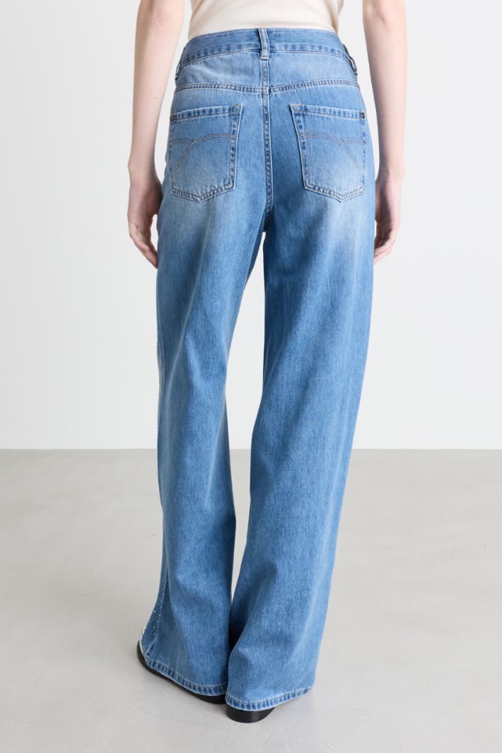 Jeans dritto sfumato - AZZURRO - Intrend - 4