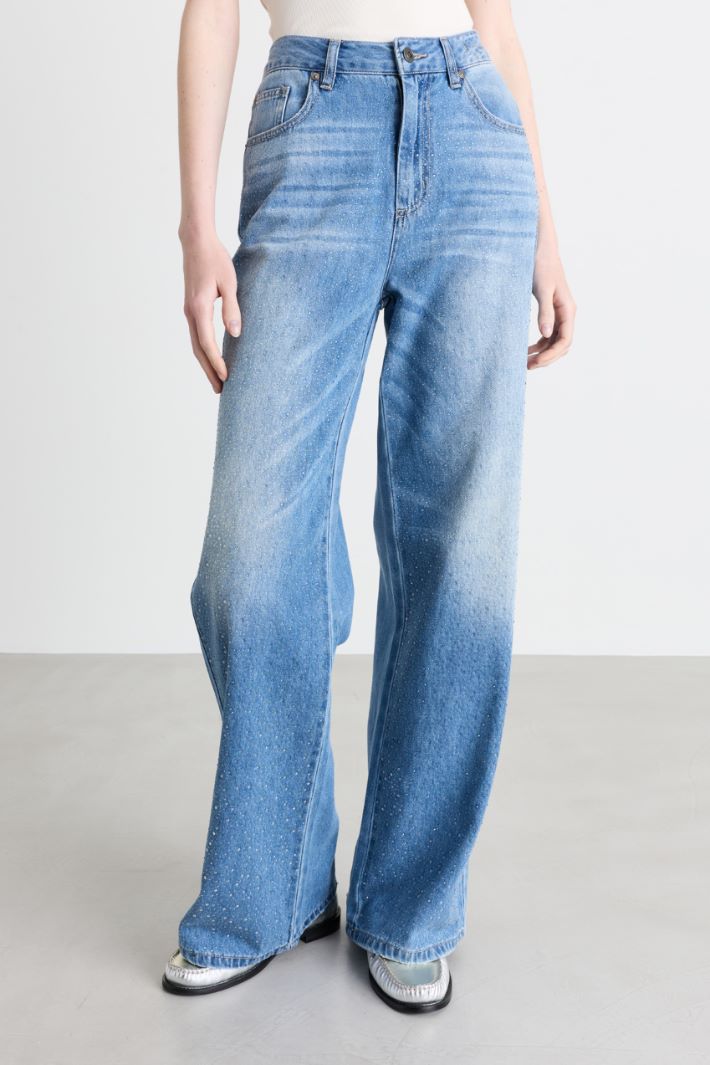 Jeans dritto sfumato - AZZURRO - Intrend - 2