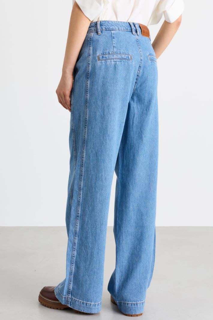 Wide-leg jeans - LIGHT BLUE - Intrend - 4
