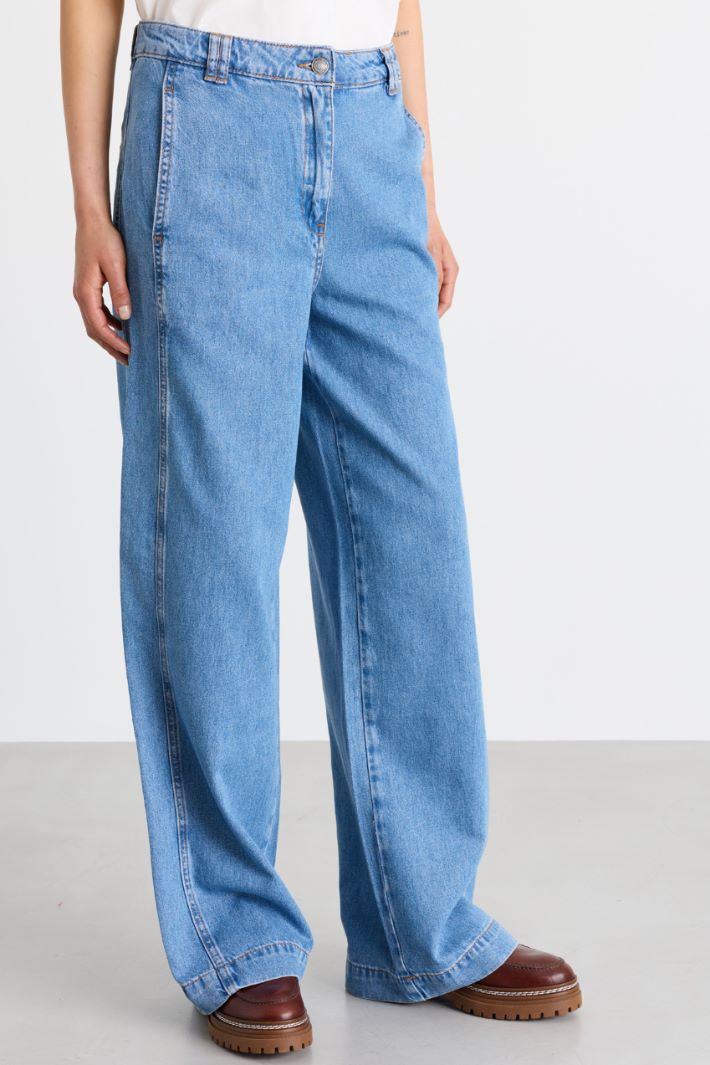 Wide-leg jeans - LIGHT BLUE - Intrend - 2
