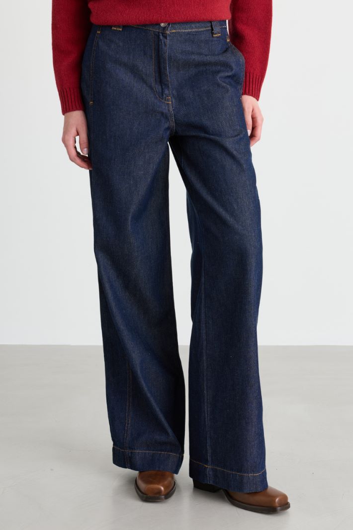 Wide-leg jeans - BLUE - Intrend - 2
