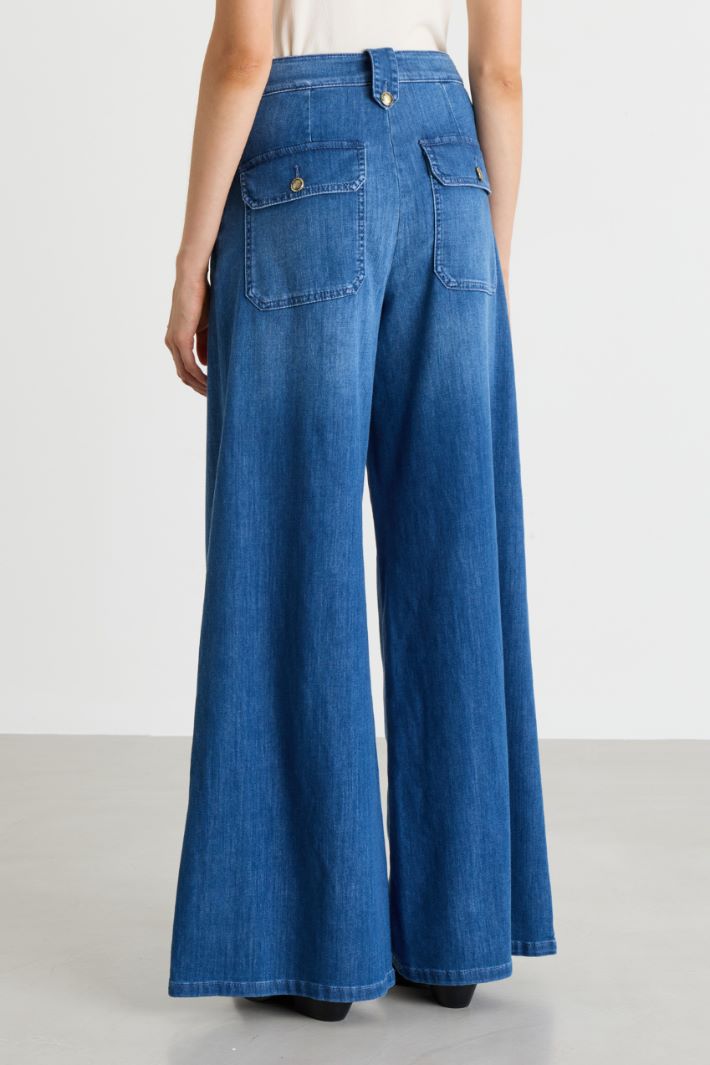 Jeans wide leg - AZZURRO - Intrend - 4