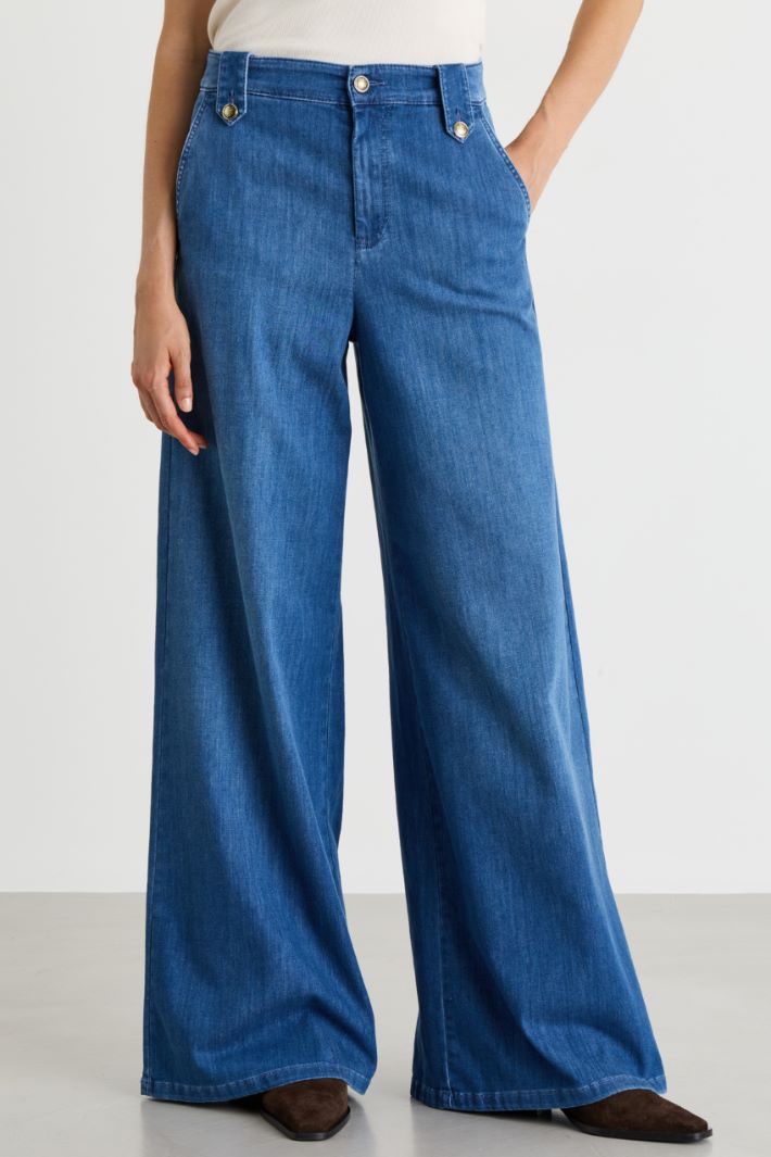 Jeans wide leg - AZZURRO - Intrend - 2