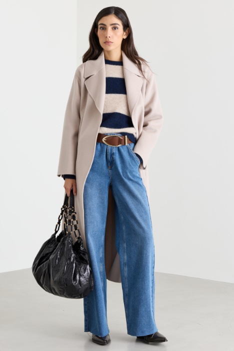 Wide-leg jeans with turn-ups - Intrend