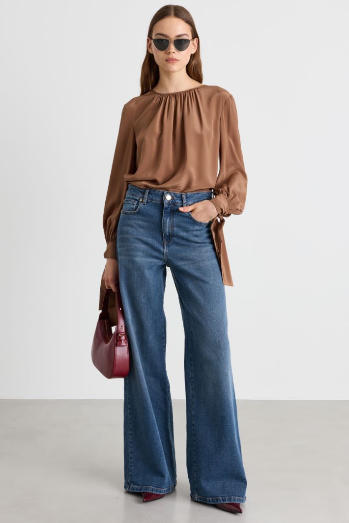 Jeans ampio - AZZURRO - Intrend