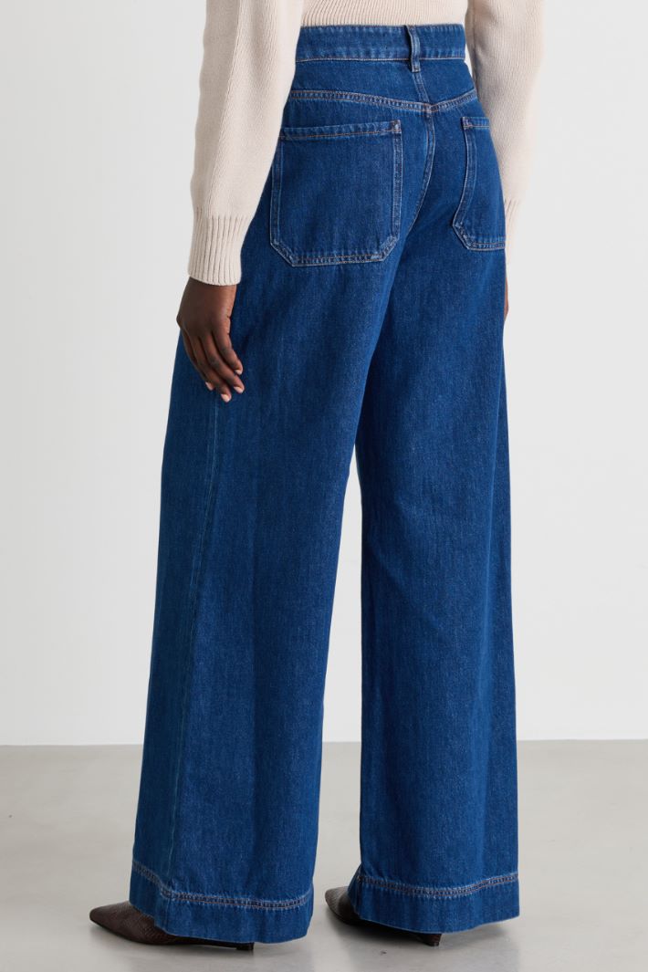 Jeans wide leg - BLU - Intrend - 4