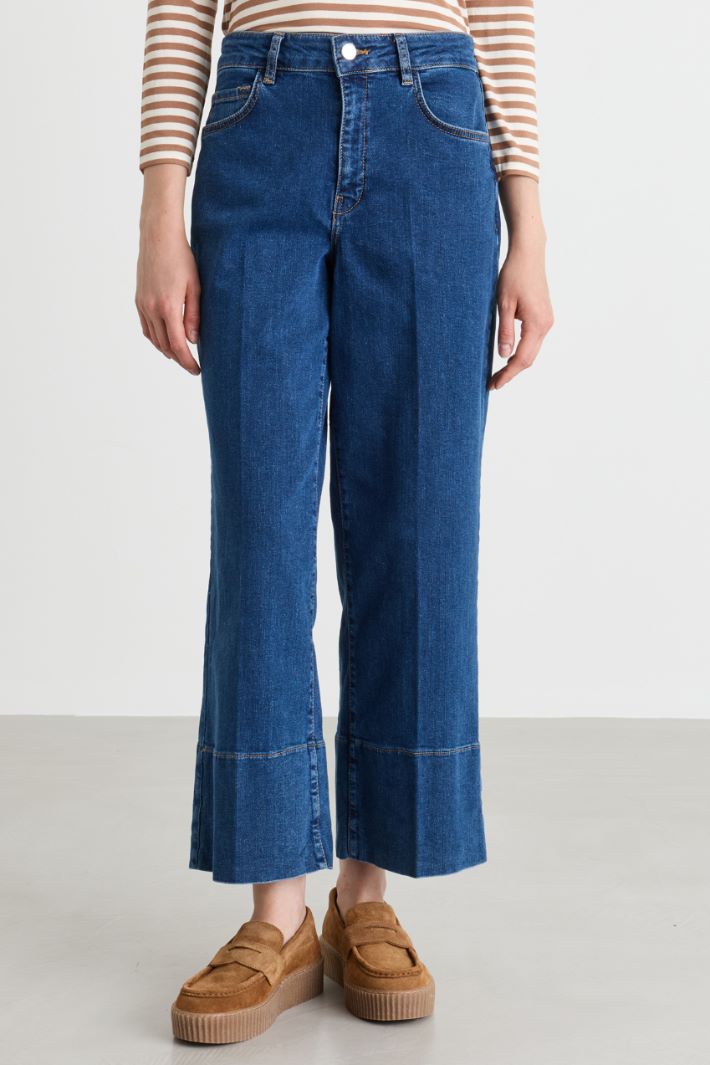 Jeans con risvolto - BLU - Intrend - 2