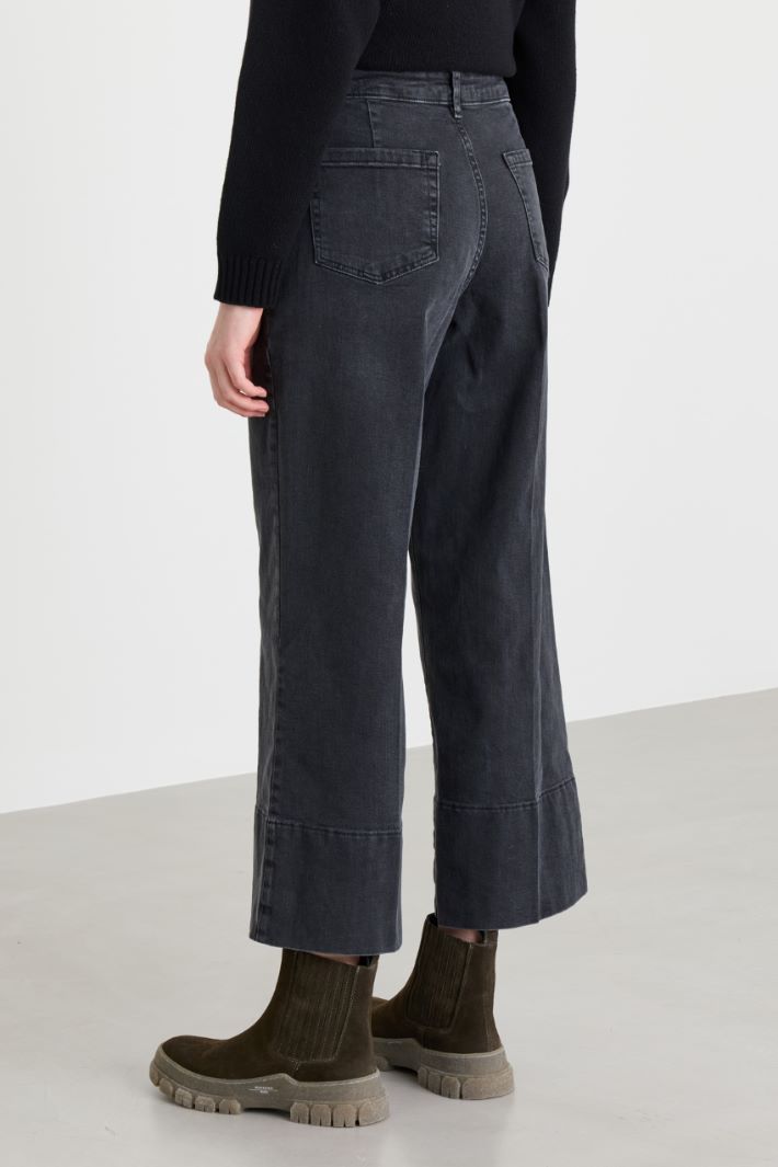 Jeans con risvolto - NERO - Intrend - 4