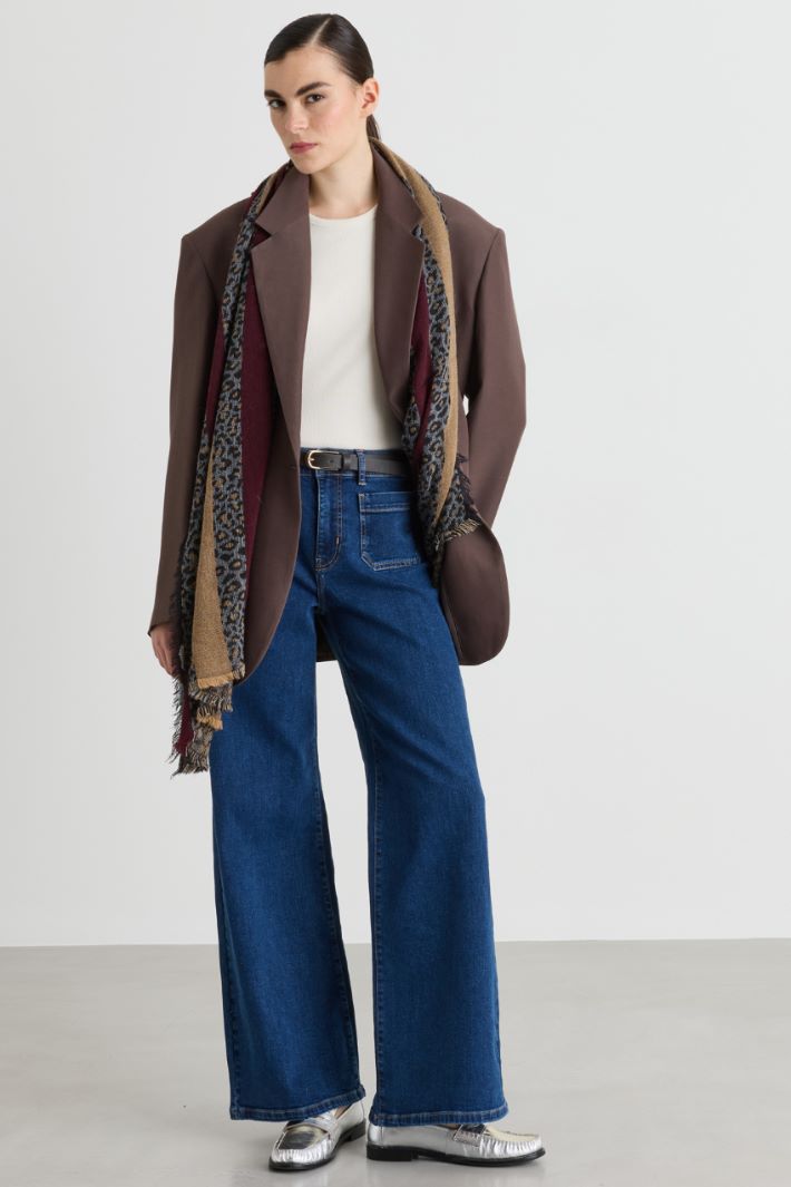 Jeans con piccole tasche applicate - BLU - Intrend