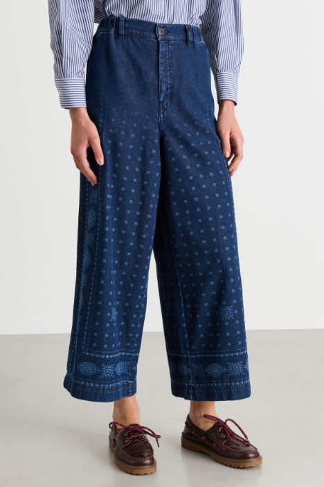 Pantalone in jeans laserato