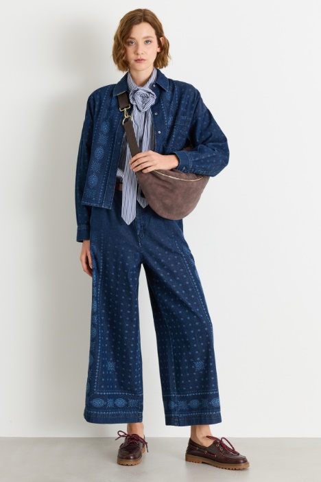 Wide-leg lasered jeans - Intrend