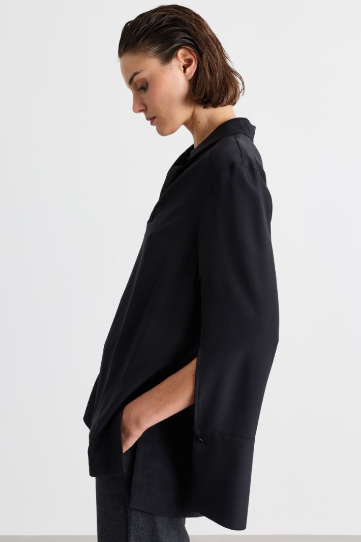 Blusa in cady - NERO - Intrend - 3