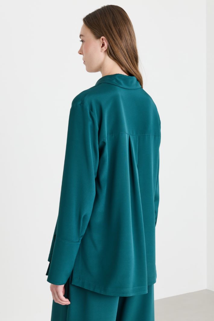 Blusa in cady - VERDE - Intrend - 4