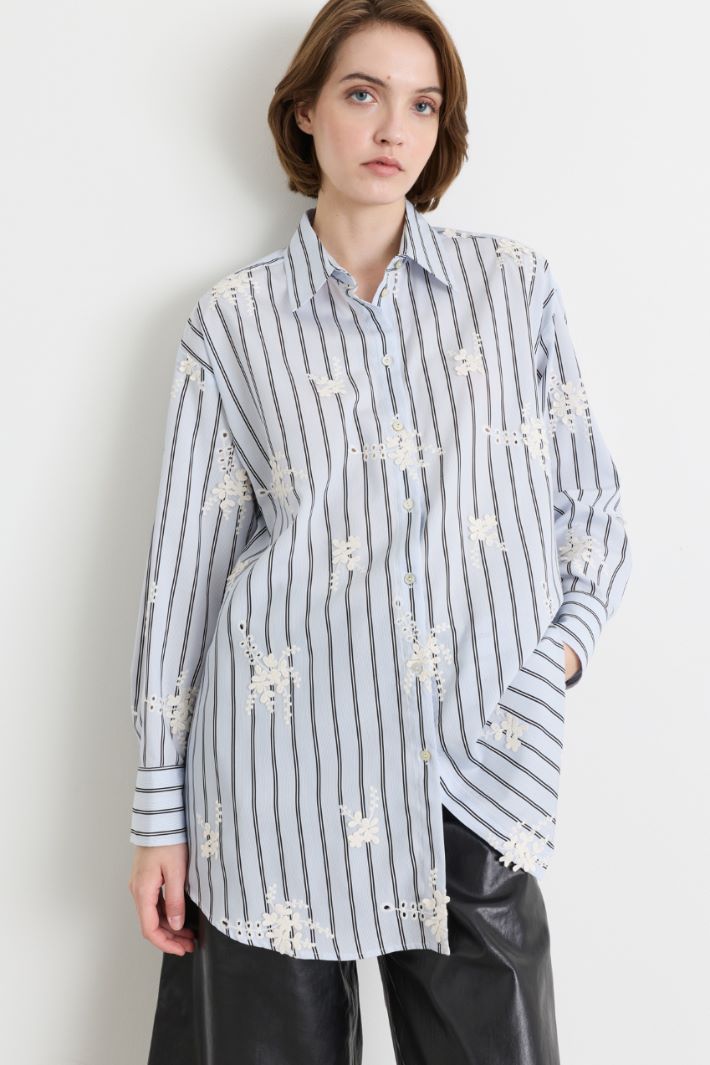 Casacca con ricami - AZZURRO - Intrend - 2