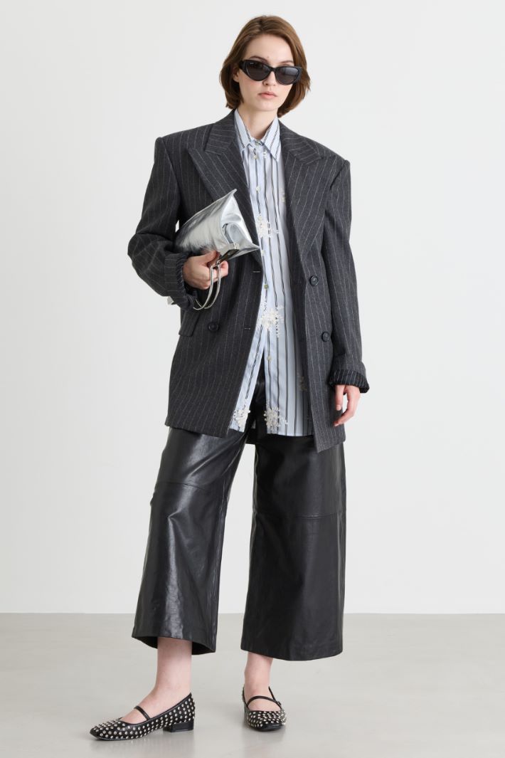Casacca con ricami - AZZURRO - Intrend