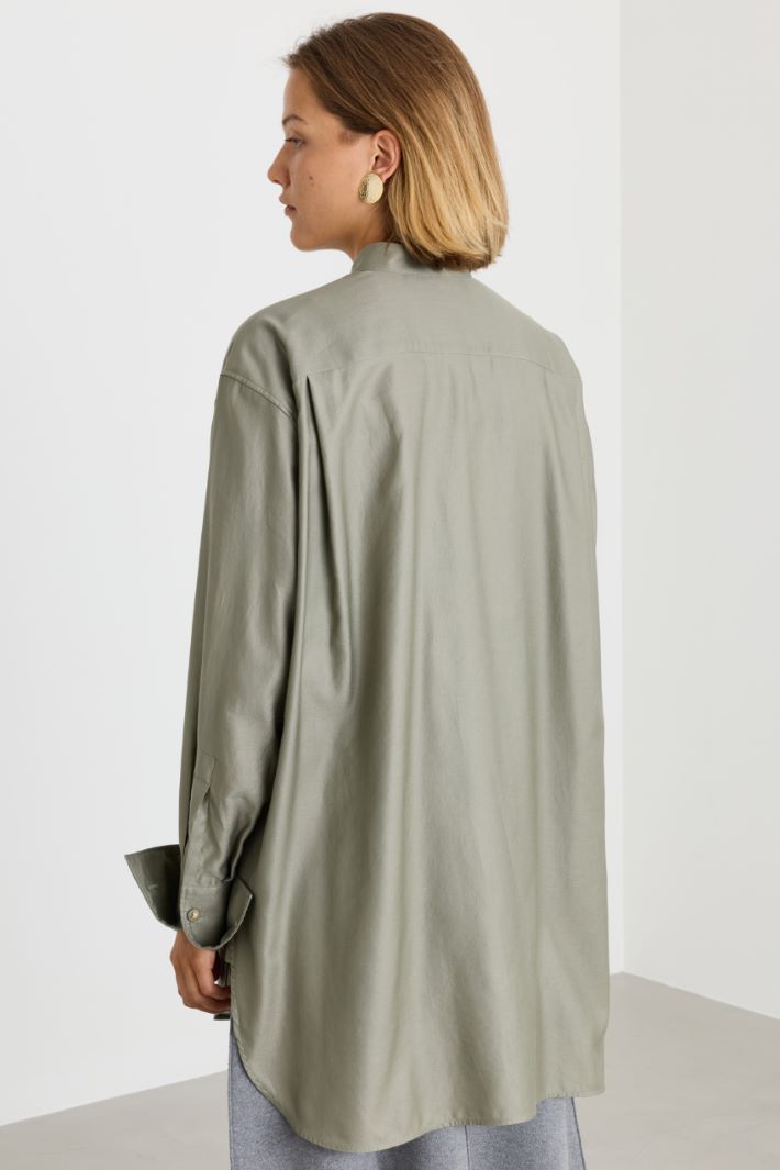 Casacca in raso - VERDE - Intrend - 4