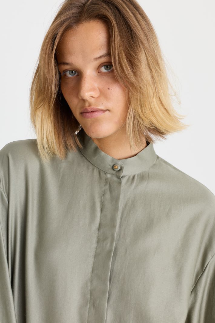 Casacca in raso - VERDE - Intrend - 3