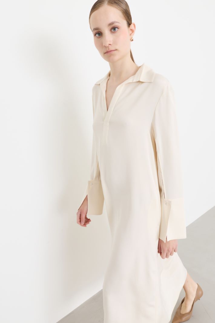Long kaftan dress - WHITE - Intrend - 3