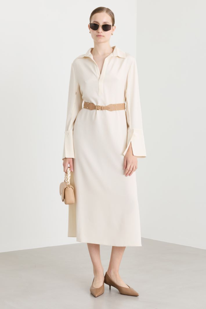 Long kaftan dress - WHITE - Intrend
