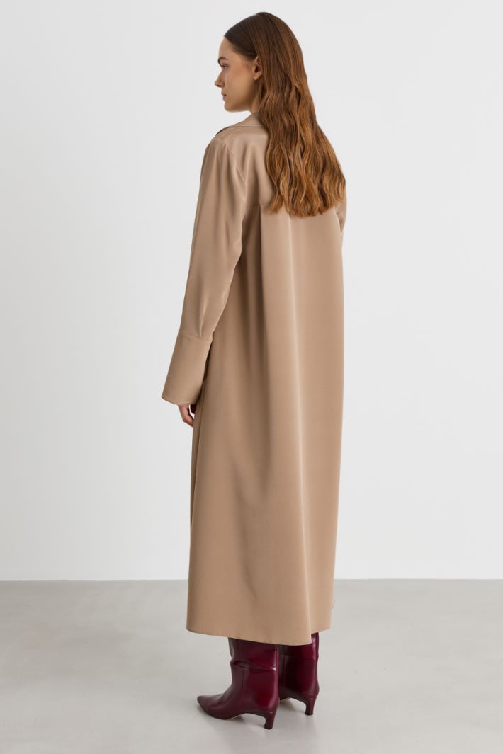 Long kaftan dress - CAMEL - Intrend - 4