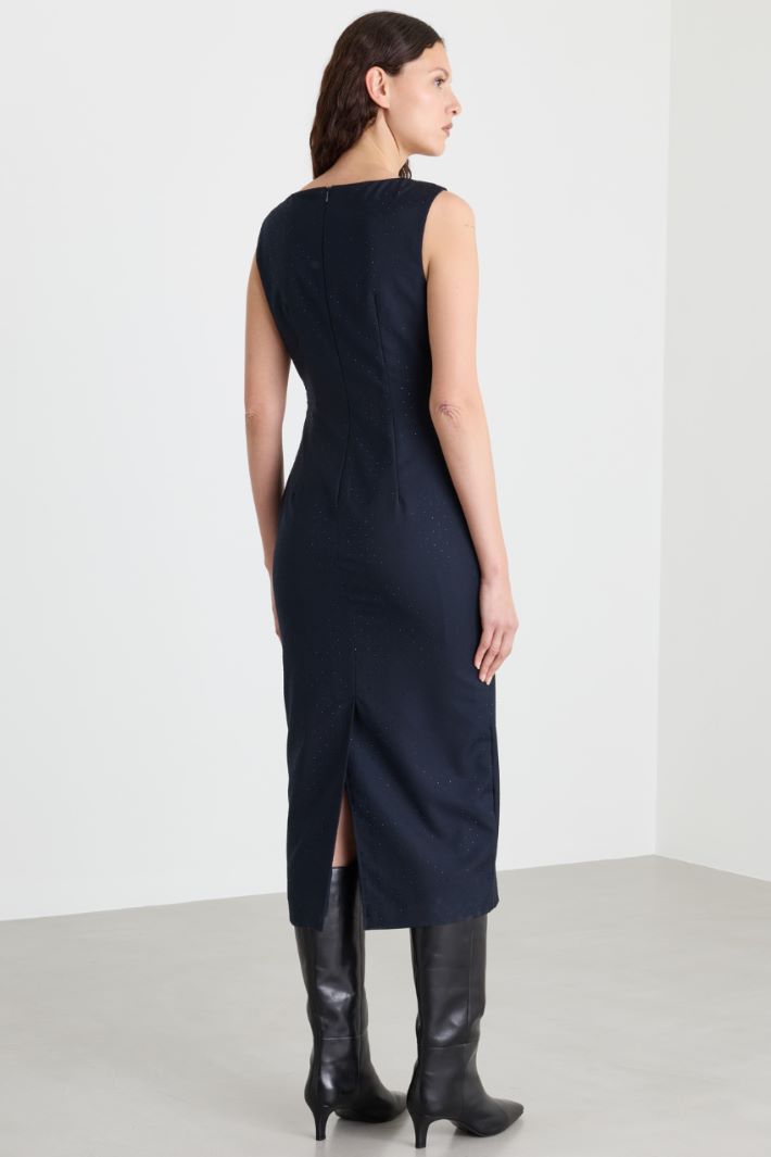 Draped sheath dress - BLUE - Intrend - 4
