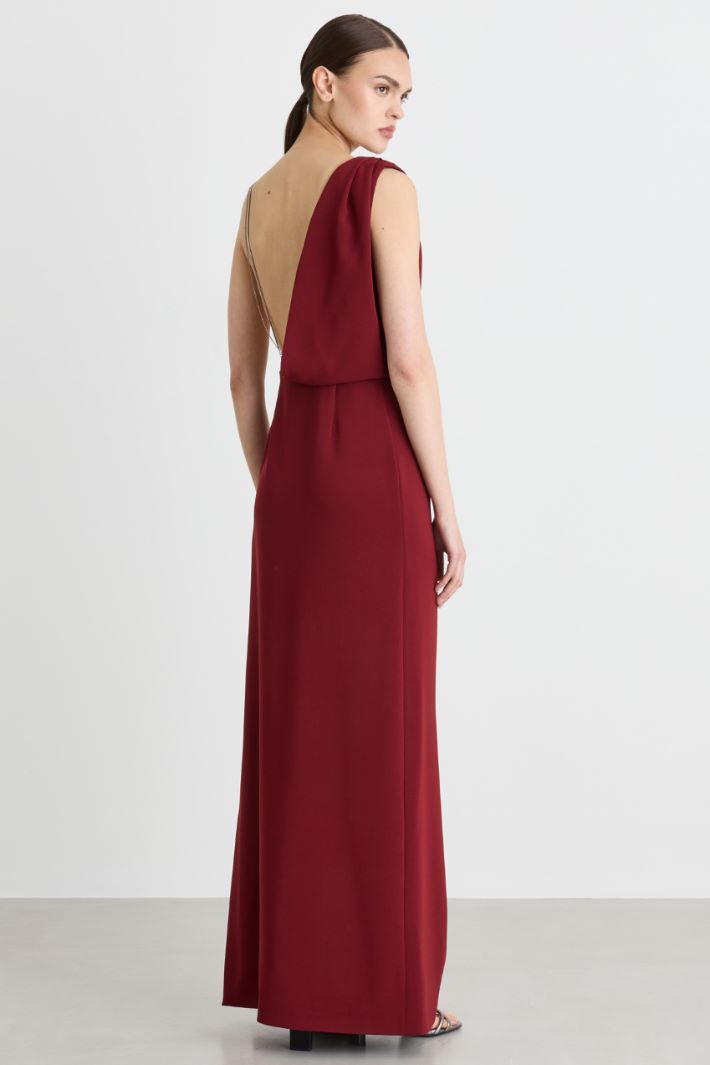 Robe bustier en cady - BORDEAUX - Intrend - 4